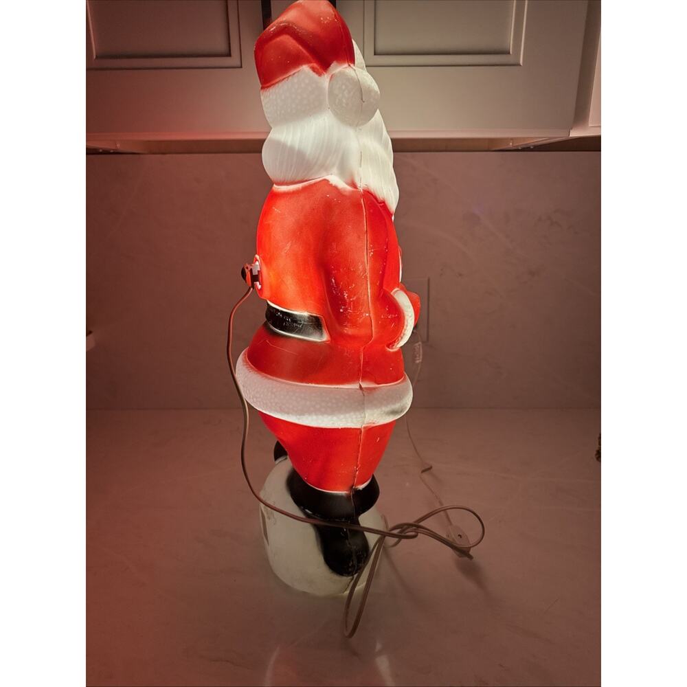 Vintage Blow Mold Santa Claus Working Light 1973 Empire 23” Carolina Enterprises - Picture 8 of 15